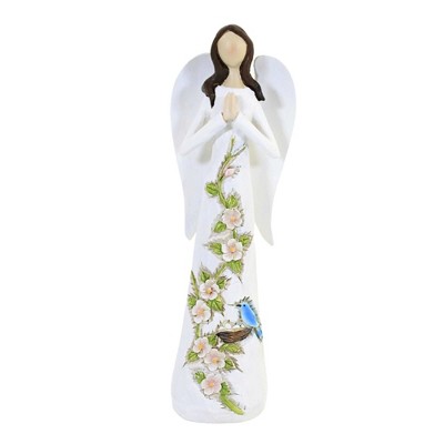 Figurine 8.5 Inch Floral Angel Flowers Heavenly Figurines