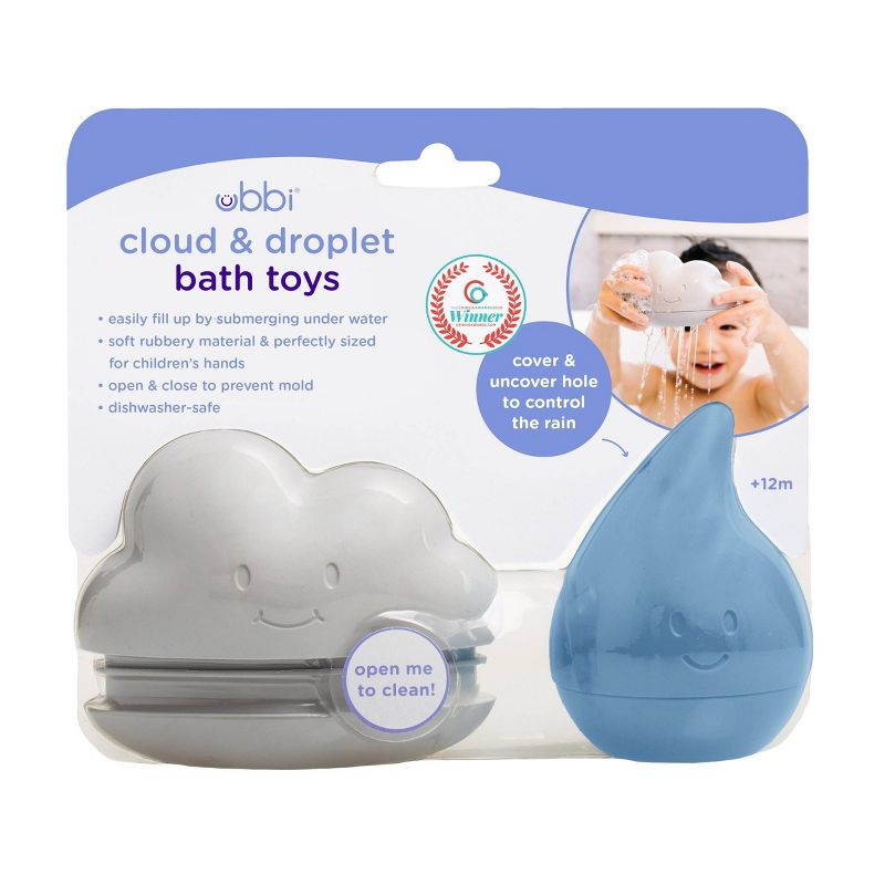 Ubbi Contemporary Cloud and Droplet Bath Squeeze Toy, 1 of 6