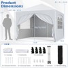 Gymax 10 X 10 FT Pop up Canopy Tent w/ Wheeled Bag Portable Foldable Outdoor Beach Sun Shelter Commercial Patio Party Event Tent White - 4 of 4