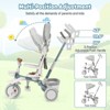 7-in-1 Folding Baby Tricycle with Rotating Seat, Adjustable Push Handle, Canopy & Storage for Toddlers 1–5 - 4 of 4