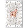 Sweet Jojo Designs Boy or Girl Gender Neutral Unisex Baby Fitted Mini Crib Sheet Botanical Leaf Linen Collection Taupe and Off White - 3 of 4