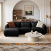 MYINDA 102'' Modular Sectional Couch, Lambswool 4 Seater Upholstered Sofa - Removable Ottoman for Small Spaces, Living Room Bedroom Office - 4 of 4