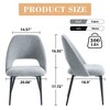 Set of 2 YOUNIKE Modern Armless Dining Chairs Upholstered Kitchen & Dining Room Chairs Vanity Side Chair 22.83"Wx22.05"Dx34.65"H - 2 of 4