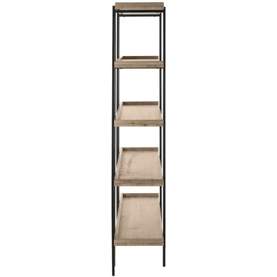 Cecilia Black and Oak 5-Tier Wood Etagere