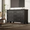 Dresser for Bedroom, 6 Drawer Wide Dresser Storage Organizer, Modern Wooden Chest of Drawers - 3 of 4