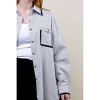 Women's Long Sleeve Contrast Pocket Shirt Jacket - Heyson - 4 of 4