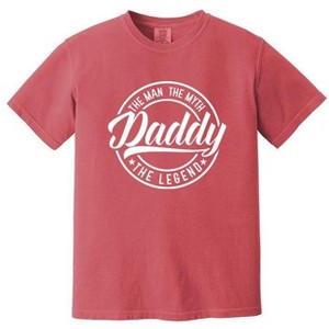 Simply Sage Market Men's Daddy The Man The Myth Short Sleeve Garment Dyed Tee - 1 of 2