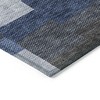 Navy Blue And Sky Blue Geometric Washable Indoor Outdoor Area Rug - 4 of 4