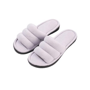 Roxoni Women's Coral Fleece Slippers with Cotton-Filled Comfort - 1 of 4