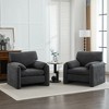 Chenille Oversized Accent Chair, Sofa Chair with Large Seat and Wide Armrests, Modern Armchair Reading Chairs for Bedroom Living Room-HYLEORY - 4 of 4