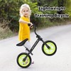 Costway 10''/12'' Airless Eva Tires Balance Bike Adjustable Handlebar & Seat Carbon Steel No Pedal for 2-5 Years Old Red\Black - 2 of 4