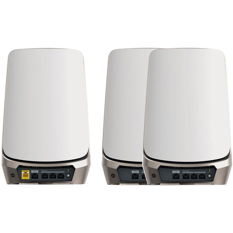 NETGEAR RBKE963-100NAR Orbi 960 Series AXE11000 Quad-Band Mesh Wi-Fi 6E System 3-pack White - Certified Refurbished, 3 of 9