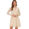 INSPIRE CHIC Women's Choker V Neck Vintage Flared Gilding Metallic Shiny Star A-Line Dress - 2 of 4