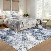 Acekool Washable Abstract Area Rug, Non-Slip Ultra Thin Low Pile Carpet for Living Room Bedroom Office, Lightweight Foldable, Easy Care - 3 of 4