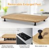EcoSummer 30x20" Bamboo Stovetop Cover Cutting Board with Adjustable Legs, Oiled Finish, Juice Grooves, Dual-Purpose. - 2 of 4