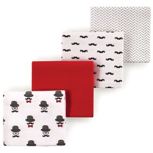 Luvable Friends Little Treasure Flannel Receiving Blankets 4pk - 1 of 1