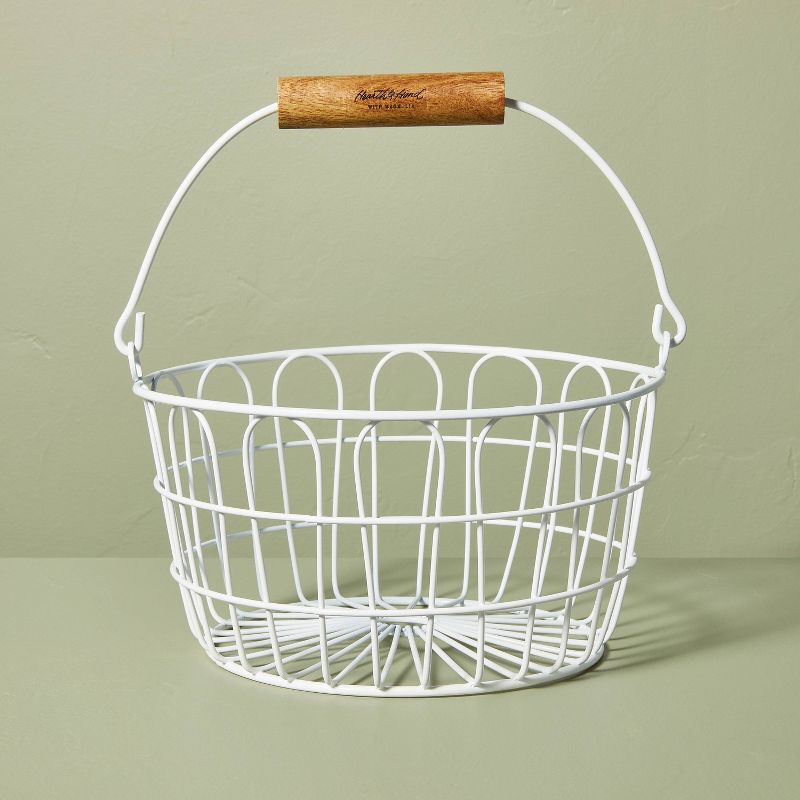 Coated-Wire Easter Basket White - Hearth &#38; Hand&#8482; with Magnolia, 1 of 7