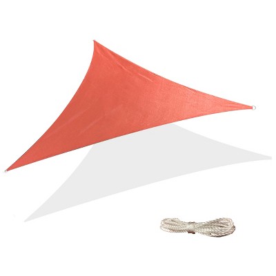 10' x 10' Triangle Sun Shade Sail - Terracotta Red - Backyard Expressions