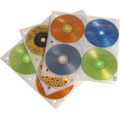 Case Logic 200 Capacity CD Album Refill Pages - Slide Insert - Plastic - Clear