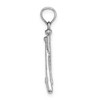 Black Bow Jewelry 14k White Gold Baseball Bats and Ball Pendant - 2 of 4