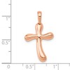 Black Bow Jewelry 14k Rose Gold Polished Freeform Cross Pendant - 4 of 4