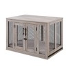 unipaws Wooden Dog Crate with Cushion & Tray - 2 of 4