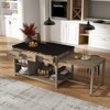 TiramisuBest Retro Extendable Kitchen Island with Storage, Multi-Functional Kitchen Cart with Built-In Power Outlets - 3 of 4