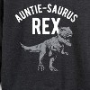 Women's - Instant Message - Auntie-Saurus Lightweight French Terry Wide Neck Long Sleeve Graphic Shirt - 2 of 4