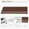 PAGED Retractable Awning for Door Entrance Patio Awnings Sun Shade Shelter with Manual Crank Handle for Deck, Balcony, Gardens - 2 of 4