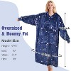 Catalonia Womens' Full Body Oversized Blanket Hoodie Sweatshirt, Extra Long Wearable Fleece Pullover, Gift for Women Wife Girlfriend - 3 of 4