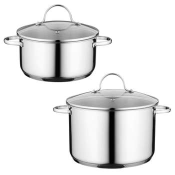 BergHOFF Essentials 4Pc 18/10 Stainless Steel Cookware Set, Comfort