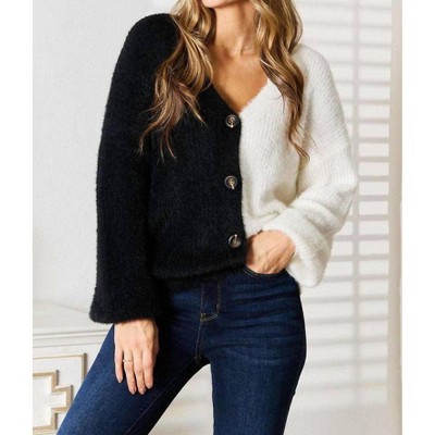 Women's Chic V-neck Cardigan - Love Salve S
