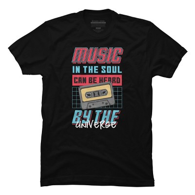 Men's Design By Humans Music in the Soul, Can be Heard by the Universe By InfaredDesigns T-Shirt