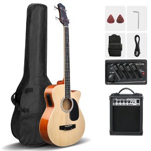 Karl Home 4 String Full Size Acoustic Electric Bass Guitar Kit - 1 of 4