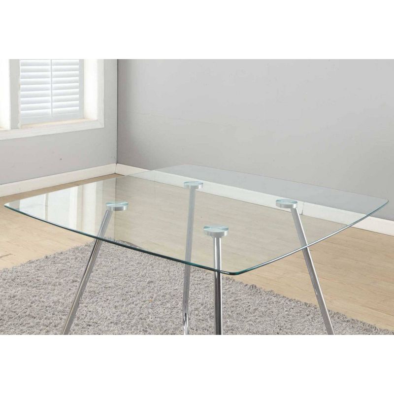 Metal/Glass Dining Table - Chrome - EveryRoom, 4 of 7