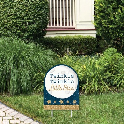 Big Dot of Happiness Twinkle Twinkle Little Star - Outdoor Lawn Sign - Baby Shower or Birthday Party Yard Sign - 1 Piece