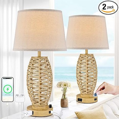 Table Lamps with USB Ports and Outlets