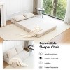 Foldable Corduroy Sofa Bed Sleeper Chair with Pillow,Convertible Twin Floor Mattress Couch with Backrest for Small Spaces-Cuddlewood - 2 of 4