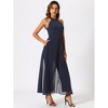 INSPIRE CHIC Women's Sleeveless Halter Neck Elegant Wedding Cocktail Dressy Jumpsuits - 4 of 4