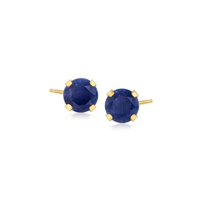Ross-Simons 1.60 ct. t.w. Sapphire Martini Stud Earrings in 14kt Yellow Gold