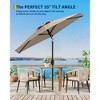 7.5FT Outdoor Patio Umbrella, 6-Rib Outdoor Market Umbrella with Push Button Tilt and Crank, Sun Shade Umbrella for Restaurant, Pool, Garden,Backyard - 2 of 4