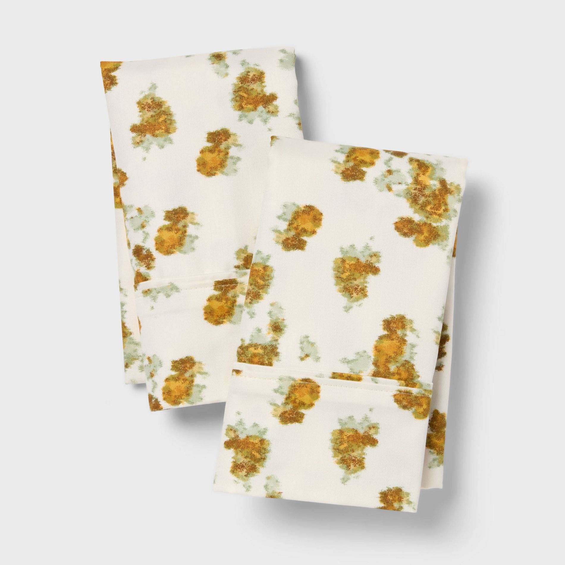 King 400 Thread Count Performance Pillowcase Gold Blurred Floral - Threshold™
