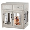 Dog Crate Furniture with Drawers,31.5'' Large Dog Crate with Cushion,Wooden Dog Kennel for Medium/Small Dog,Dog Crate End Table Up to 70 Lbs - 4 of 4