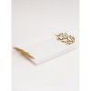 Classic Touch White Rectangular Tray with Gold Coral Design Handles - 4 of 4