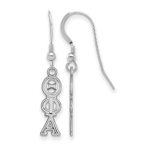 Black Bow Jewelry Sterling Silver Theta Phi Alpha Greek Life Dangle Earrings - 1 of 3