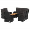 vidaXL Garden Lounge Set Black - 3 of 4