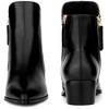 BLISSFUL STEP Women's Classic Low Heeled Pointy Toe Short Ankle Booties - 2 of 3