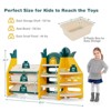 Tangkula 3-in-1 Kids Toy Storage Rack Pineapple Toy Organizer Storage Cabinet w/Plastic Bins & Shelves - 3 of 4