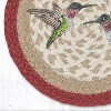 Earth Rugs Vibrant Hummingbird Design Round Jute Trivet - 2 of 3