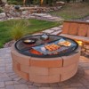 VEVOR X-Marks Fire Pit Grill Grate, Foldable Round Cooking Grate, Heavy Duty Steel Campfire BBQ Grill Grid with Handle and Support X Wire - 2 of 4